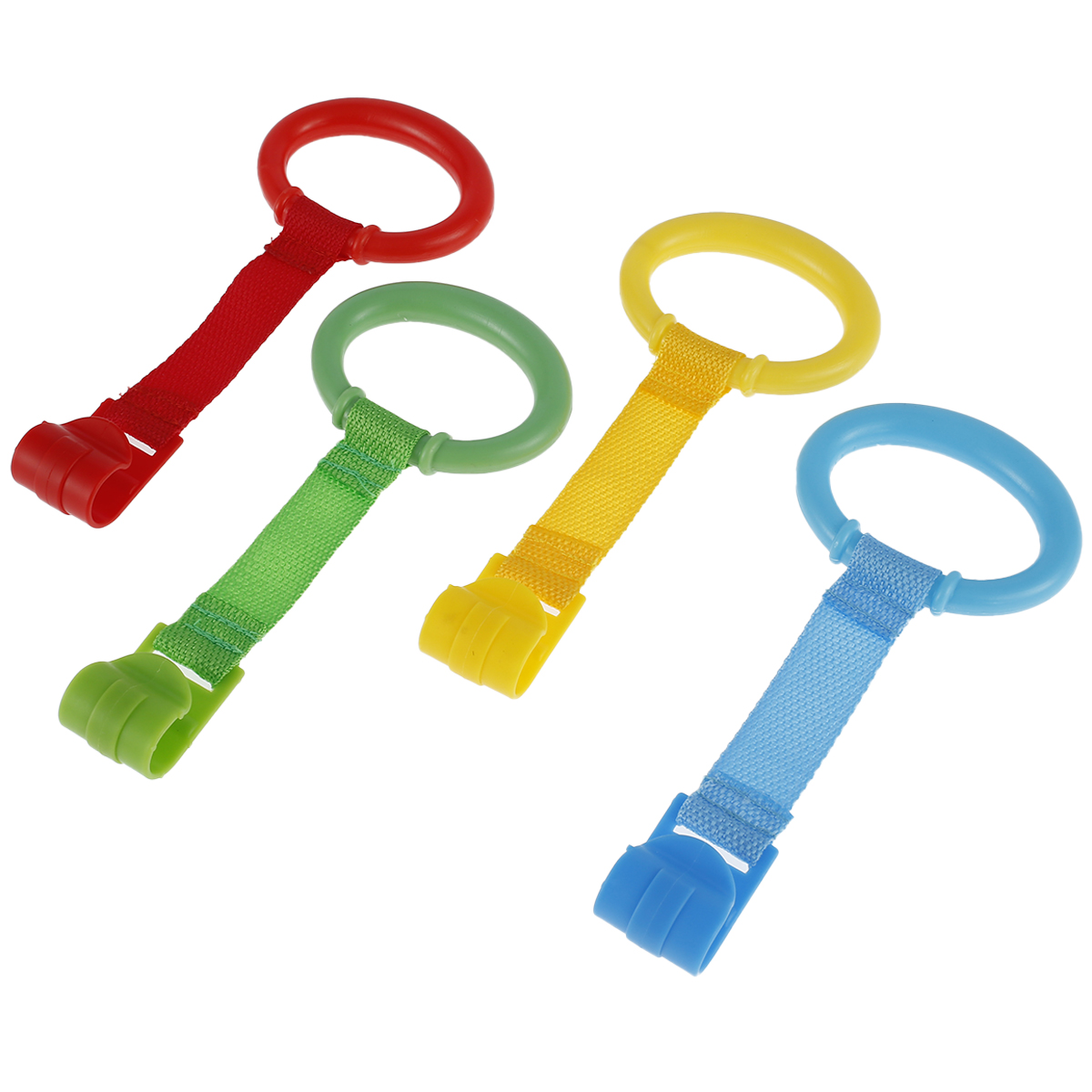 Anéis de puxar para berço de bebê, 4 unidades, para treinamento de caminhada, anel de proteção ergonômico, anéis para berço de bebê, assistente de caminhada