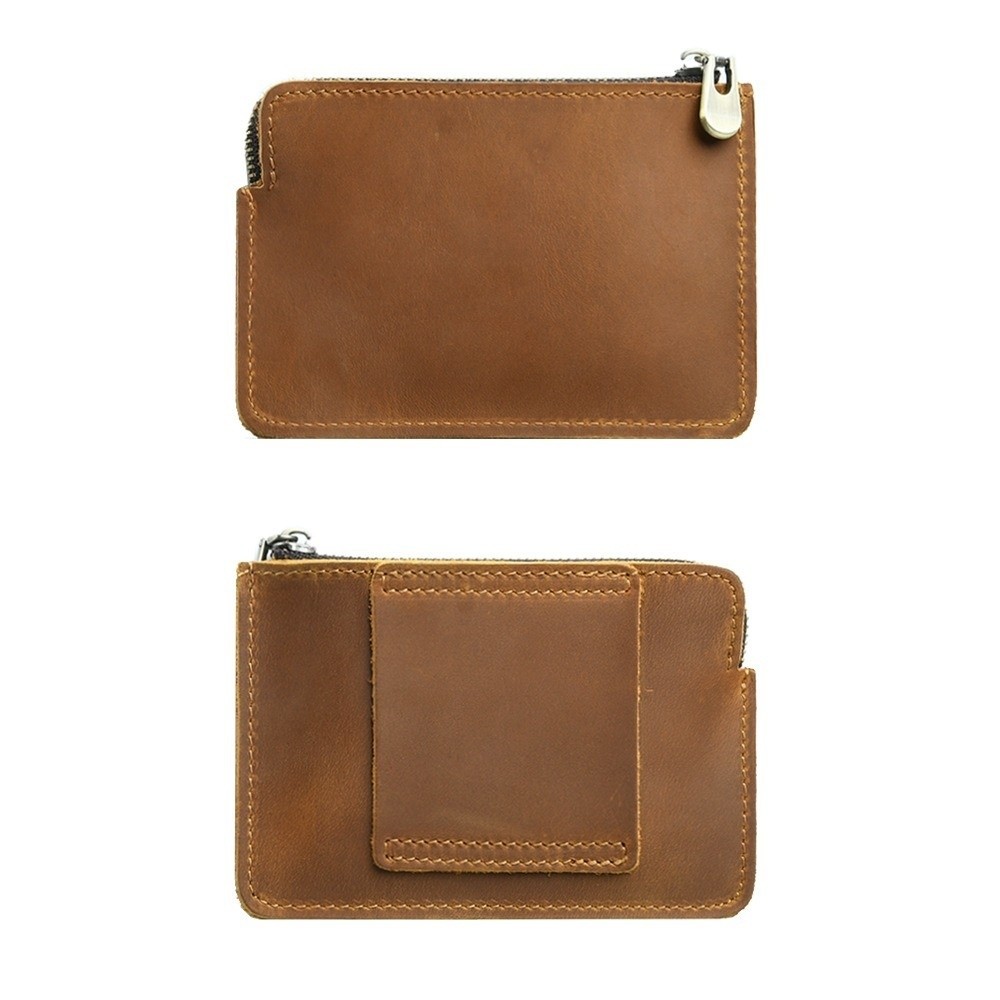 Tragbare Gürteltasche aus echtem Leder, kleine Vintage-Hüfttasche, Rindsleder, Gürteltasche, Geldbeutel