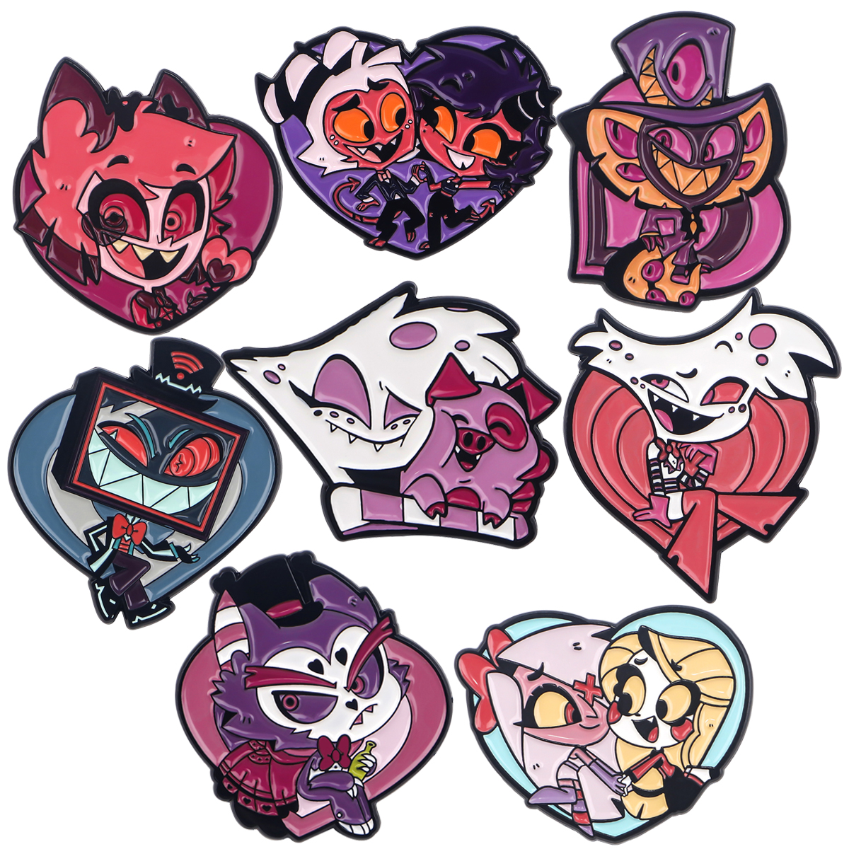 1-6pcs/set Cartoon Enamel Pin Funny Brooches for Women Lapel Pins Badge on Backpack Clothing Accessories Fashion Jewelry Gifts