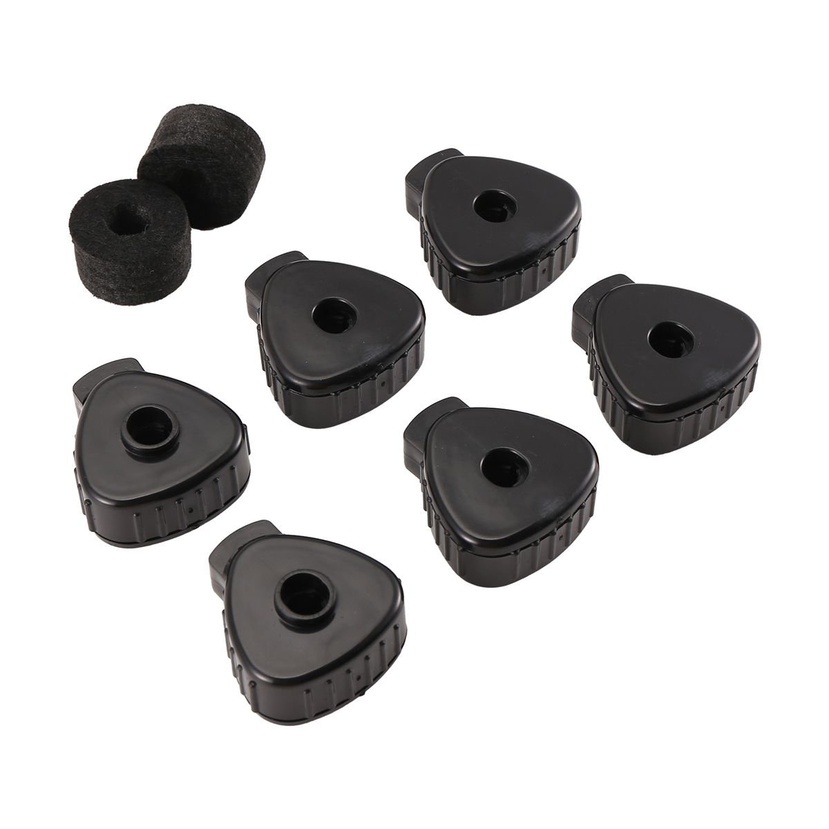 A71P 6 PCS Nakrętki do talerzy, szybka nakrętka do talerzy z podkładką filcową do talerzy, części zamienne do bębnów perkusyjnych