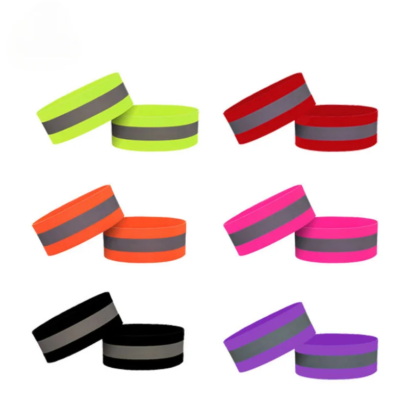 20 Pezzi Braccialetti Riflettenti di Sicurezza per Sport all'Aperto, Corsa Notturna, Ciclismo, Jogging, Nastro Riflettente di Avvertimento, Fascia da Braccio, Braccialetto