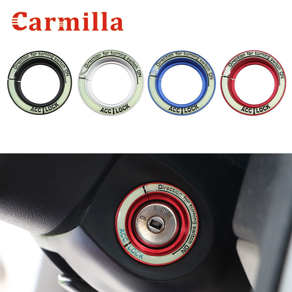 Luminoso Auto Interruttore A Chiave di Accensione Anello di Copertura Foro Cerchio Adesivo per Ford Focus 2 3 4 MK2 MK3 MK4 Kuga Escape Everest Accessori