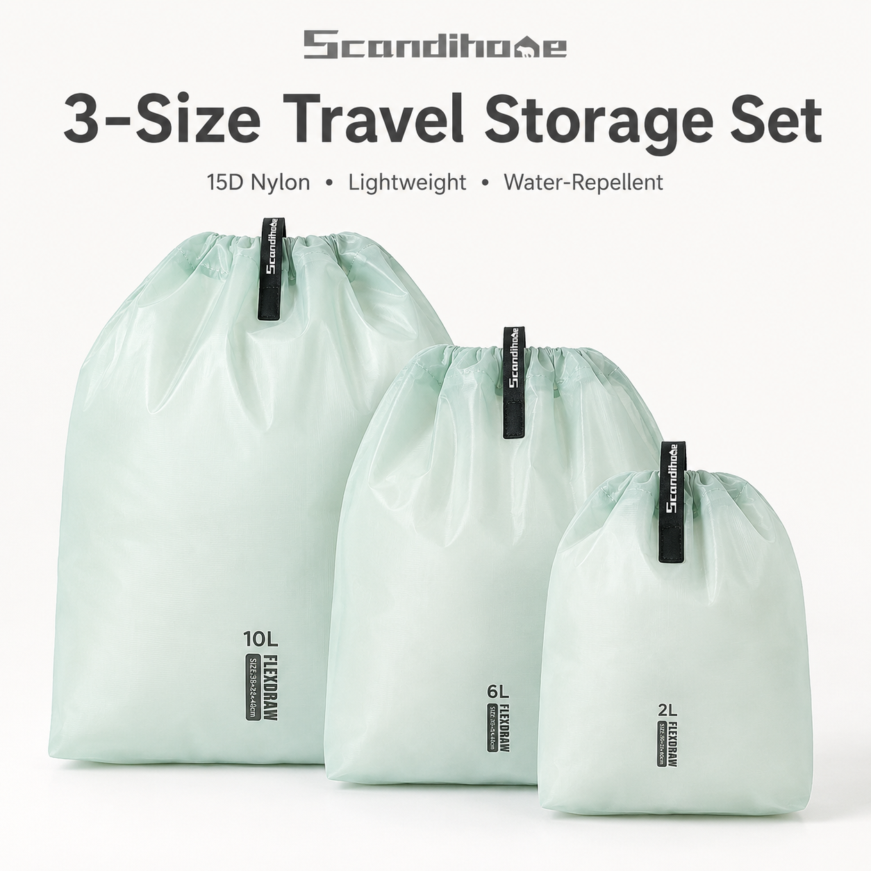 Bolsa de Almacenamiento Impermeable de Gran Capacidad para Ropa, Bolsa Organizadora de Viaje con Múltiples Bolsillos para Senderismo y Camping al Aire Libre