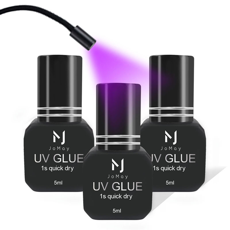 JOMAY pegamento UV adhesivo para extensiones de pestañas 0,1 S secado rápido fuerte pegamento para extensión de pestañas postizas pegamento UV de larga duración para pestañas