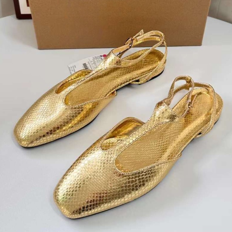 2025 primavera feminino estilingue apartamentos designer fivela tornozelo cinta moda ouro preto tamanho grande confortável senhoras mary jane sapatos