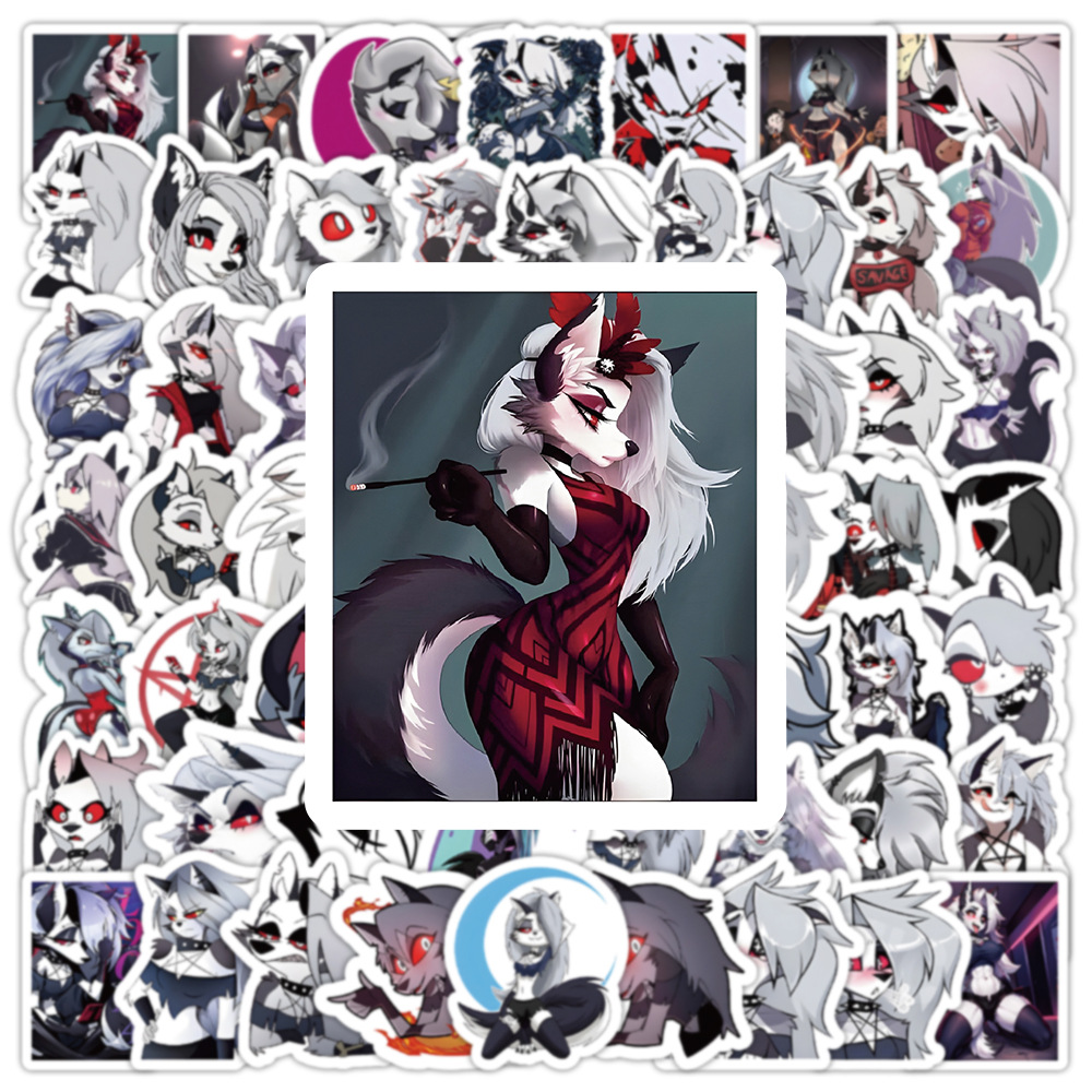 10/30/50/100 sztuk Helluva Boss naklejki Loona Cartoon naklejki Anime album do scrapbookingu DIY bagaż Laptop samochód rower deskorolka naklejki zabawki