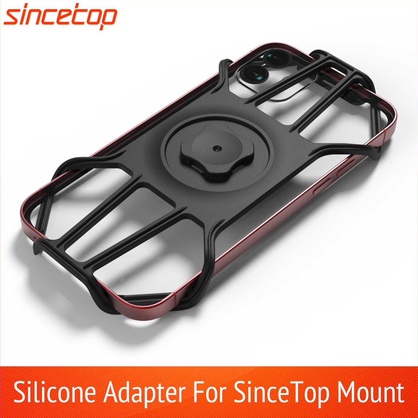 Adattatore universale in silicone per supporto per telefono SinceTop Quick Mount per Air-vent/auto/bici/clip da cintura/parete/bracciolo/montaggio per cinturino