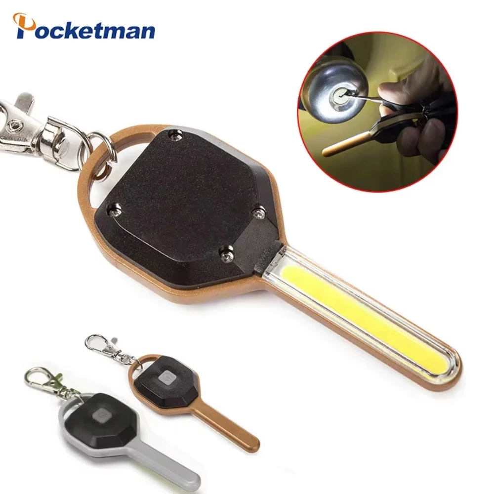 Mini Flashlight COB Keychain Lights Torch Small Emergency Key Ring Flashlights Pocket Keychain Flashlight for Camping Hiking