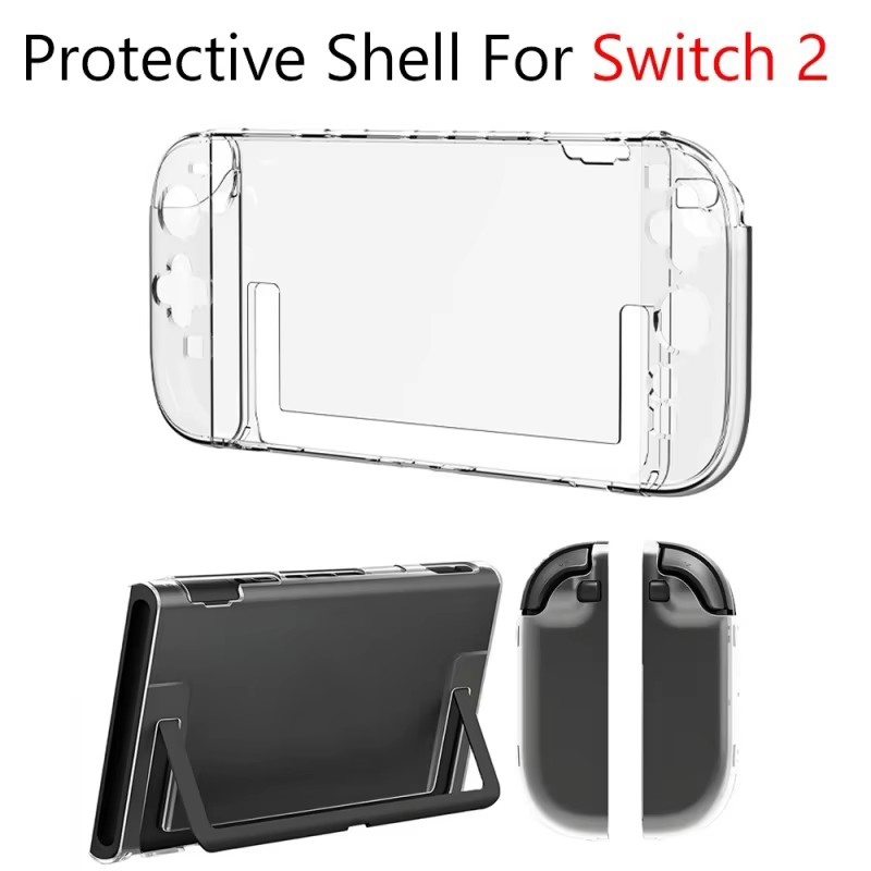 Разделенный прозрачный жесткий чехол для Switch 2 Joycon, защитный чехол для Switch2, защитный чехол, аксессуары