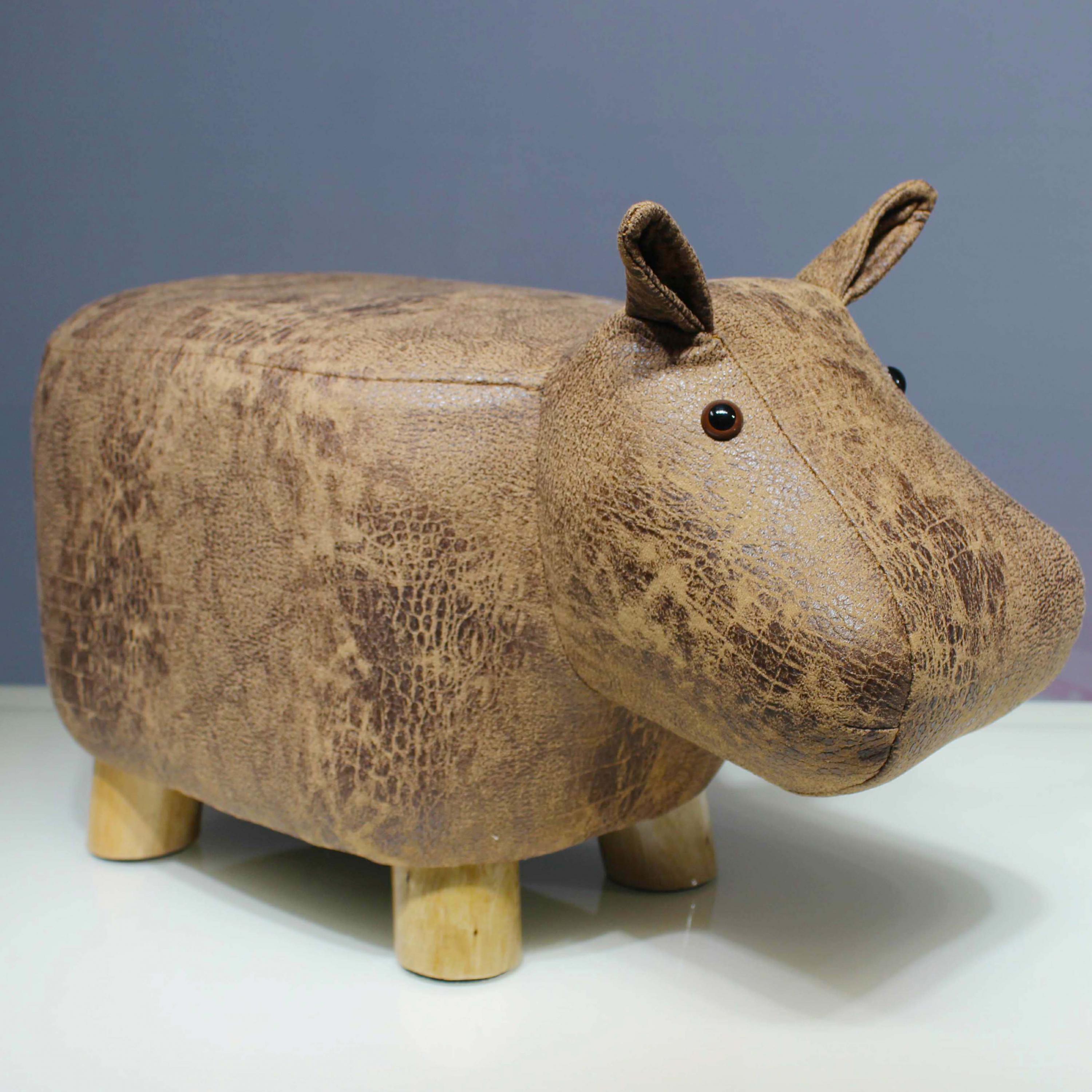 Hippo Bench Shoes Bench Stool Children Cartoon Stool Solid Wood Animal Stool Creative Fashion Calf Stool Elephant