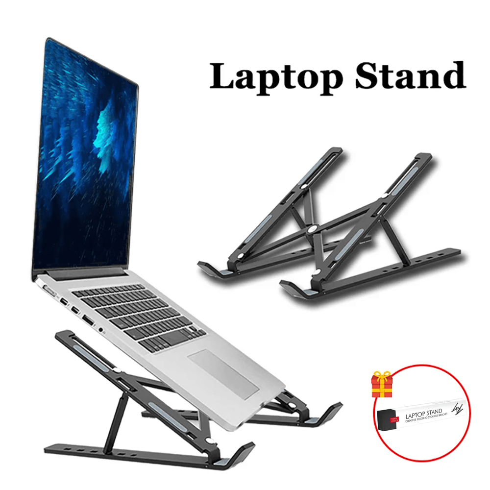 Laptop-Ständer, tragbar, faltbar, Notebook-Halterung, verstellbarer Computer-Monitor-Halter für MacBook Air, iPad, Tablets, Basiszubehör