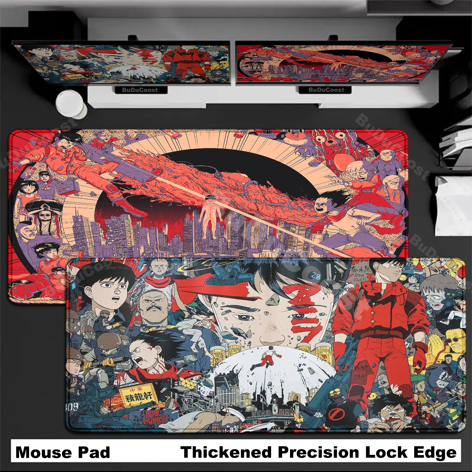 Anime AKIRA Voltron Mouse Pad, Tamanho grande, Tapete de teclado de bloqueio, Tapetes de borracha Gaming Desk, Anti Slip Desktop Decoração