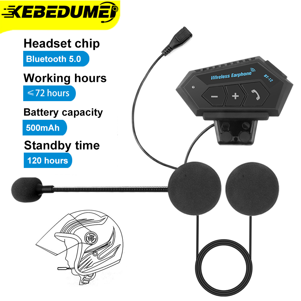 T2 Bluetooth 4.2 Zestawy słuchawkowe do kasku motocyklowego Słuchawki BT Bezprzewodowy zestaw głośnomówiący Moto Stereo Interphone z mikrofonem redukcyjnym