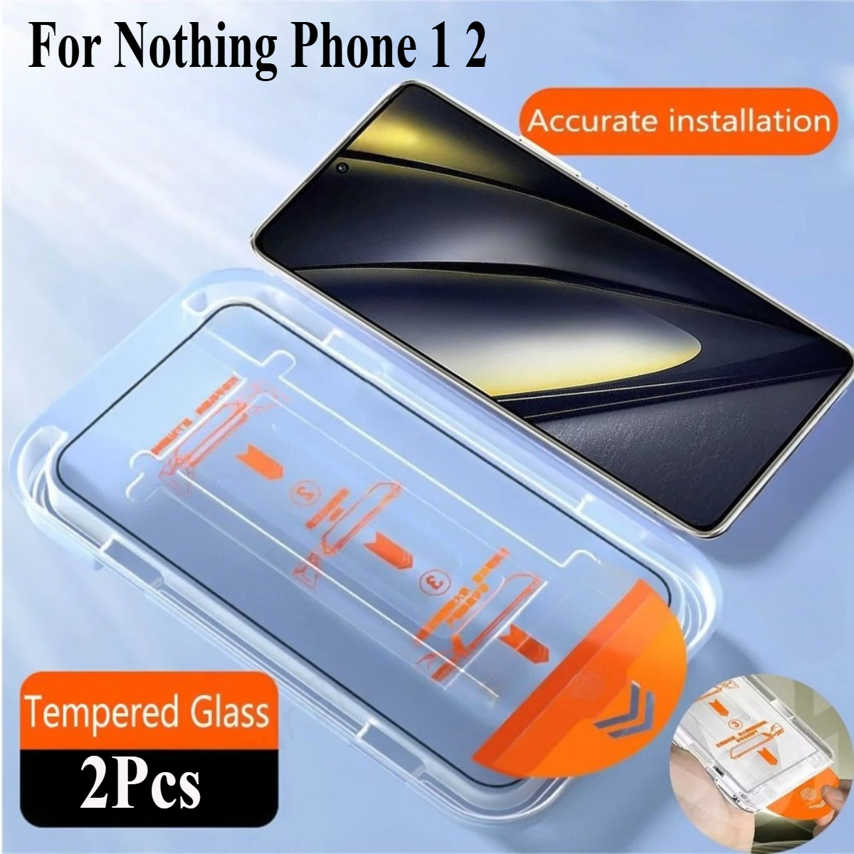 2 STKS 8K Stofvrij Glas Voor Niets Telefoon 1 2 Screenprotector Voor Niets Telefoon (1) (2) Oleofobe Coating Glas