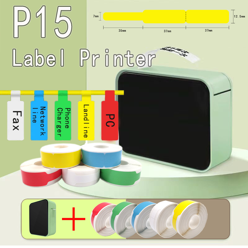 P15 Netwerkkabel Labelprinter Mini Draadloze Bluetooth-labelmachine vergelijkbaar met D110 Handheld Printer Thermisch Prijslabel