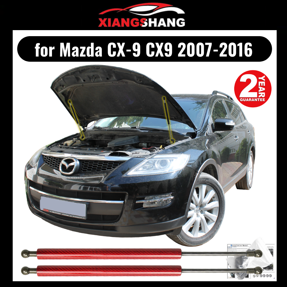 Dla Mazda CX-9 CX9 2007-2016 przednia maska Hood zmodyfikuj siłowniki pneumatyczne amortyzator sprężyny z włókna węglowego wspornik podnośnika Absorber