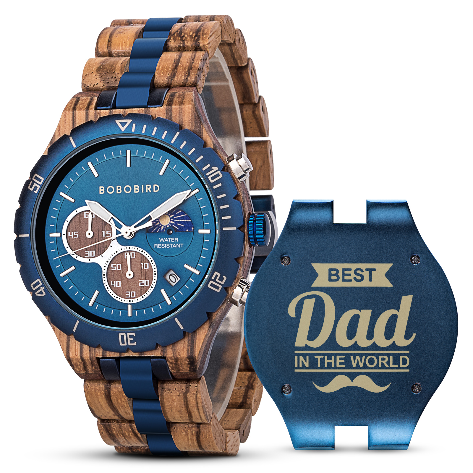 Relógio de madeira gravado dia dos pais personalizado seu logotipo bobobird relógio de pulso de quartzo masculino namorado aniversário padrinhos presente de aniversário