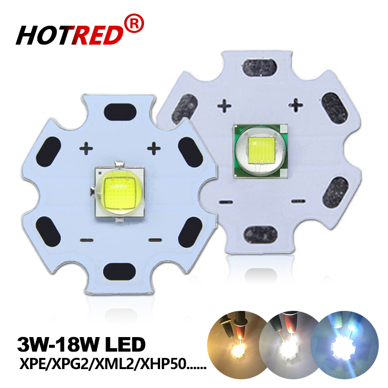 3W 5W 10W 18W T6 XML2 LED de alta potencia 3V XPE XHP50 6V 3,5*3,5mm/5*5mm piezas de linternas DIY cuentas para accesorios de bicicleta faro