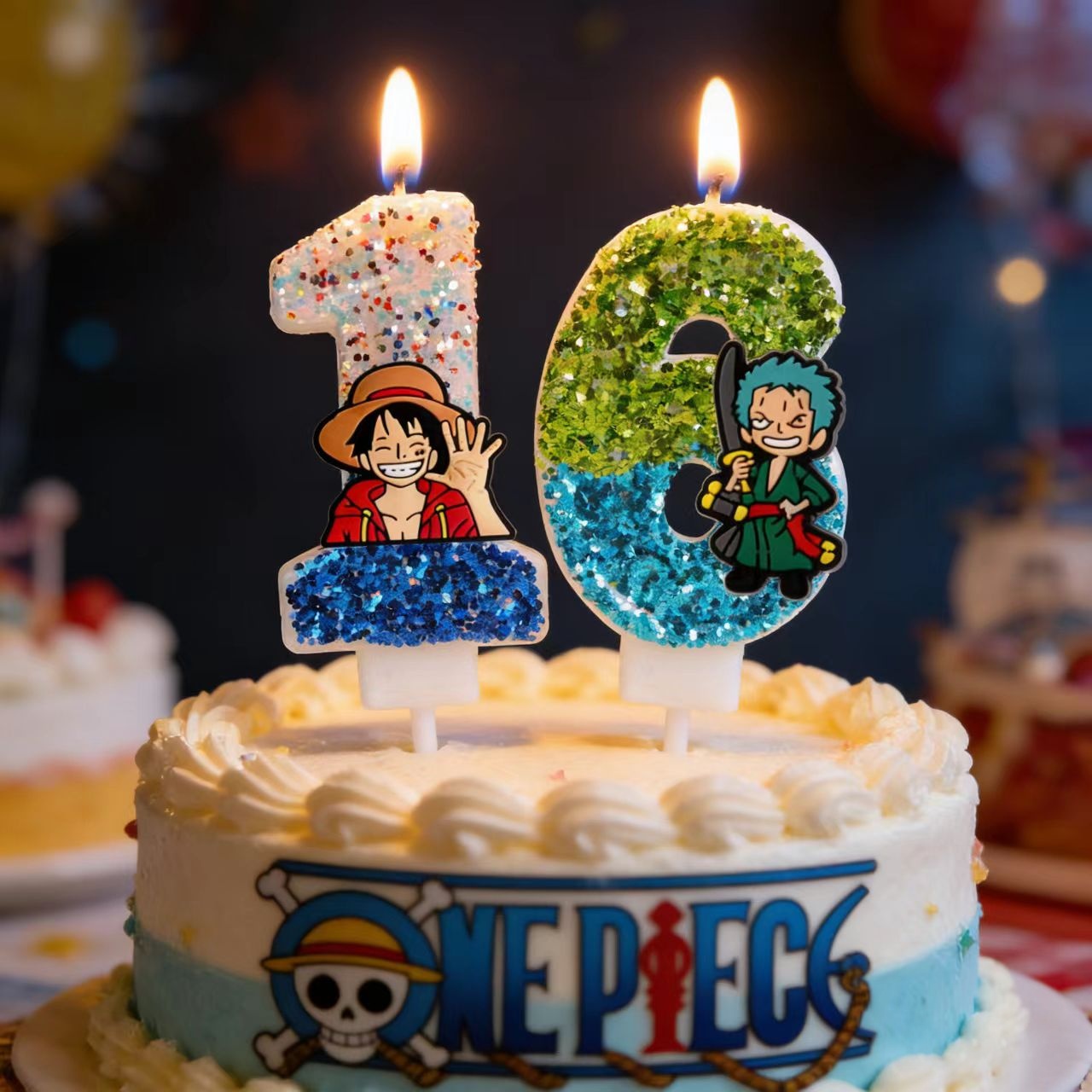 Candela a Tema One Piece con Numeri da 0 a 9, Candela Luffy per Decorazione Torte, Feste di Compleanno per Bambini, Baby Shower, Regali Giocattolo