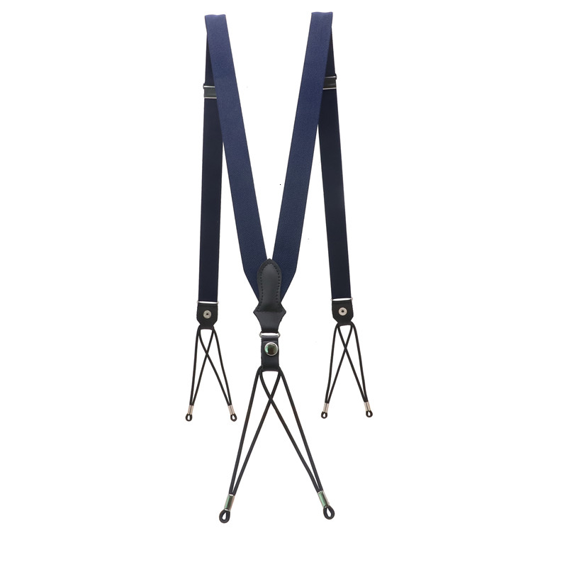 Tirantes con botones para hombre, cinturón elástico de cuero de vaca, tirantes con espalda en Y, Suspensorio Vintage para mujer, pantalones con tirantes, ropa ajustable