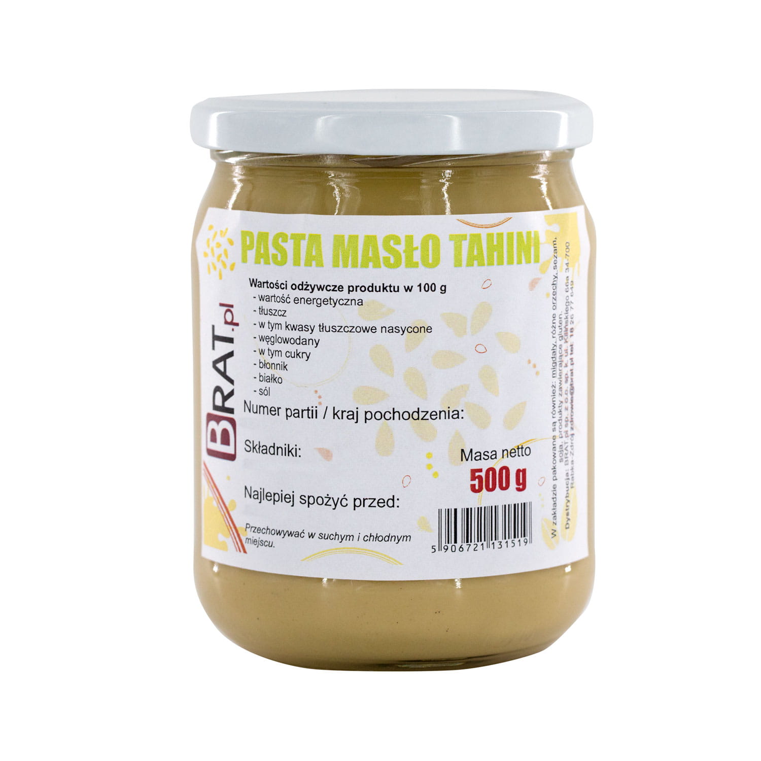 Pasta sezamowa tahini 500g