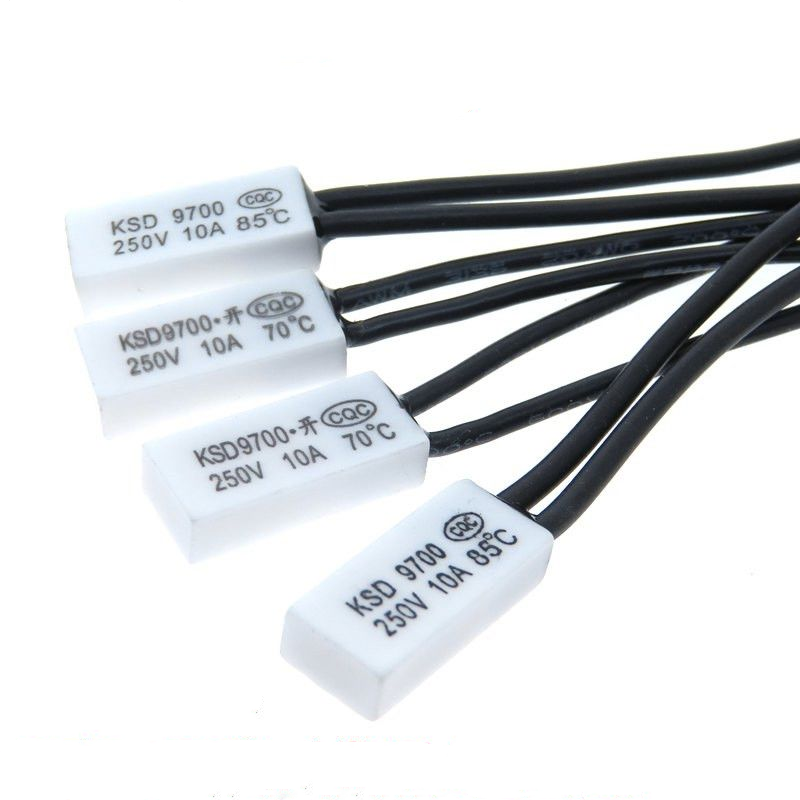 Joli de température en céramique, thermostat normalement fermé, protection de la température, KSD9700, 40, 50, 60, 80, 95, 125C-150 degrés, 10A, 250V