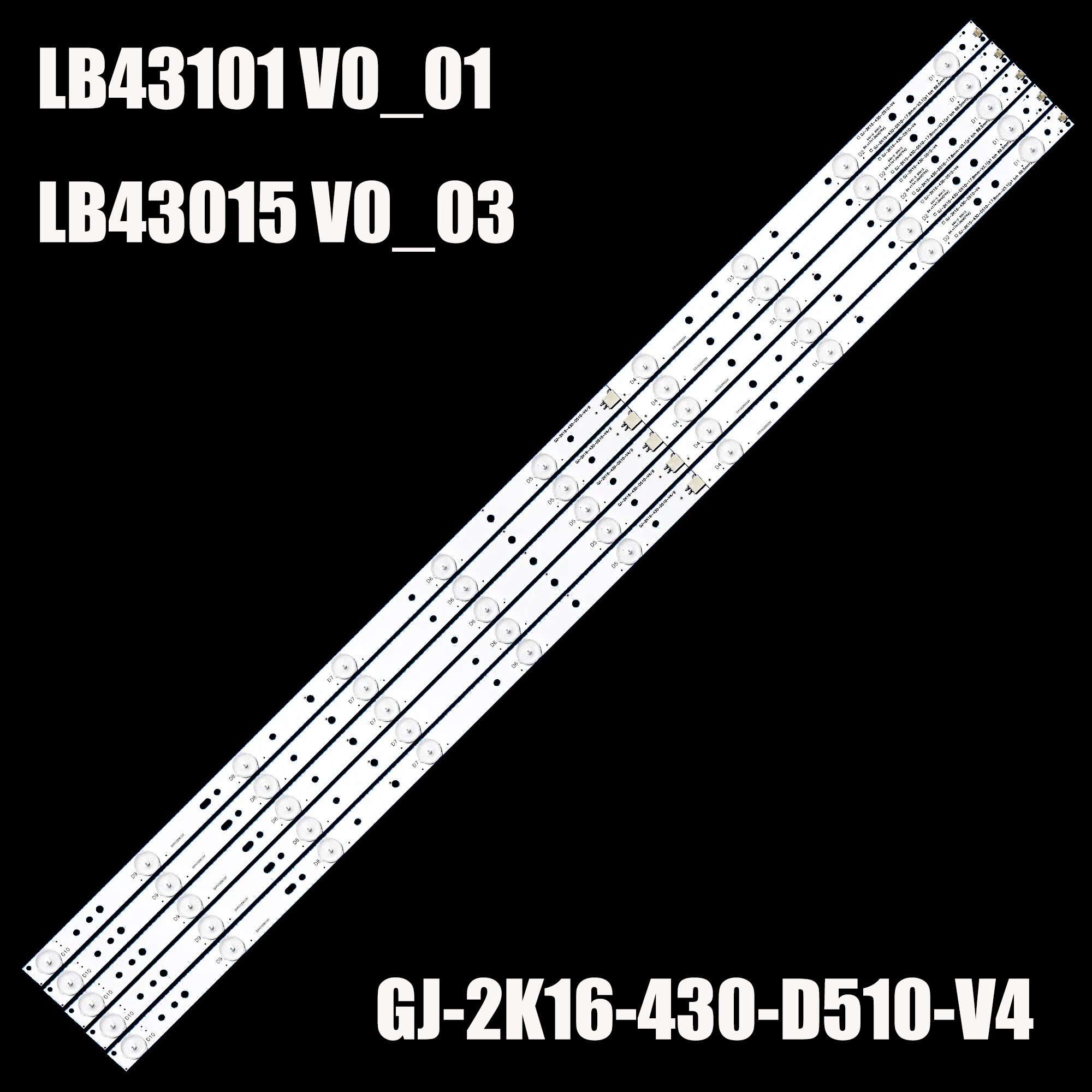 Светодиодная лента подсветки для LB43015 LB43101 L42F220B L42P60BD L42F3250B LVF420AUBK 43LH500T 43PFT4131 43PFS5301 43PUF6061 43PUF6701