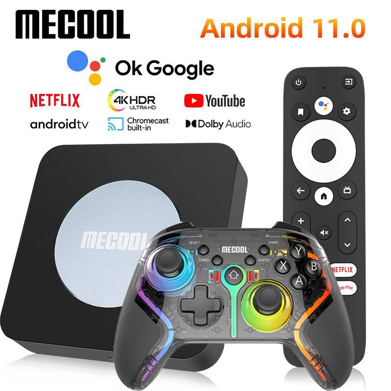 Mecool KM2/KM2 plus 4K Android TV Box Amlogic S905X4 2 ГБ 16 ГБ USB3.0 100M LAN 2,4G 5G WiFi strane atmos Audio TV BOX 2022 новый