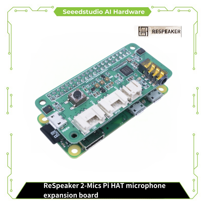 Seeed studio reSpeaker 2 microfoni Pi HAT V2.0 per Raspberry Pi - Codec audio TLV320AIC3104, 2 microfoni analogici, 3 LED APA102 RGB
