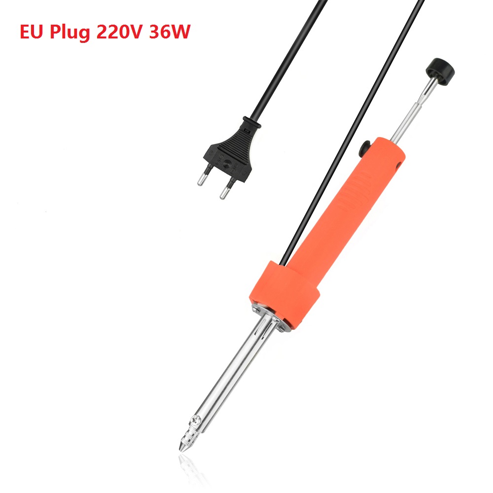 전열 진공 솔더 빨판 36W 220V 고전력 EU 내구성 디 솔더링 펌프 납땜 인두 펜 이중 목적 수리 도구