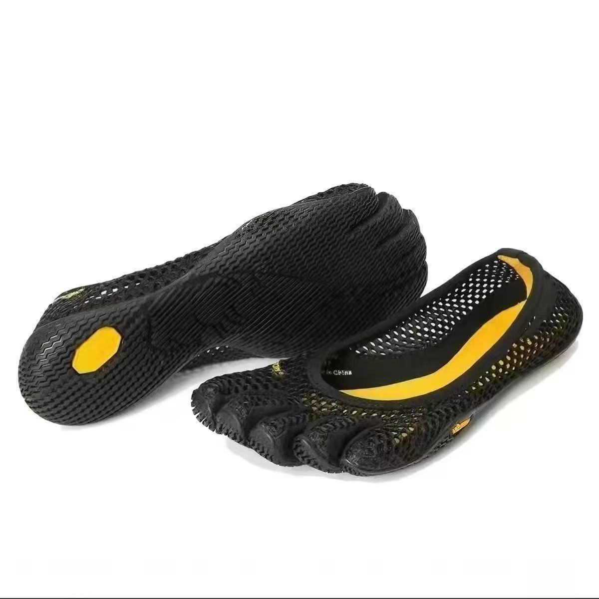 Vibram FiveFingers VI-B Wsuwane buty sportowe z pięcioma palcami, ultralekka, oddychająca cholewka z siateczki, odporna na ścieranie gumowa podeszwa, do ćwiczeń w pomieszczeniach, codzienne buty do chodzenia na boso.