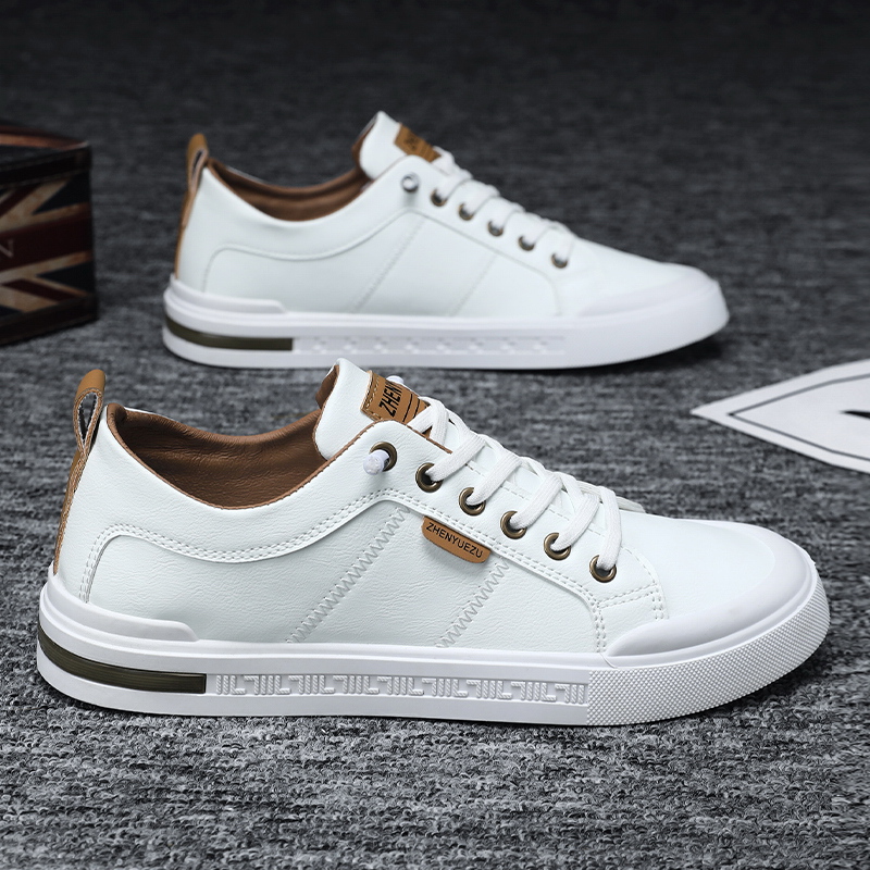 Tênis Brancos Masculinos Sem Cadarços, Tênis Versáteis, Sapatos Casuais Respiráveis, Simples mas Elegantes, Sem Necessidade de Amarrar Cadarços, Super Convenientes para Calçar e Descalçar.
