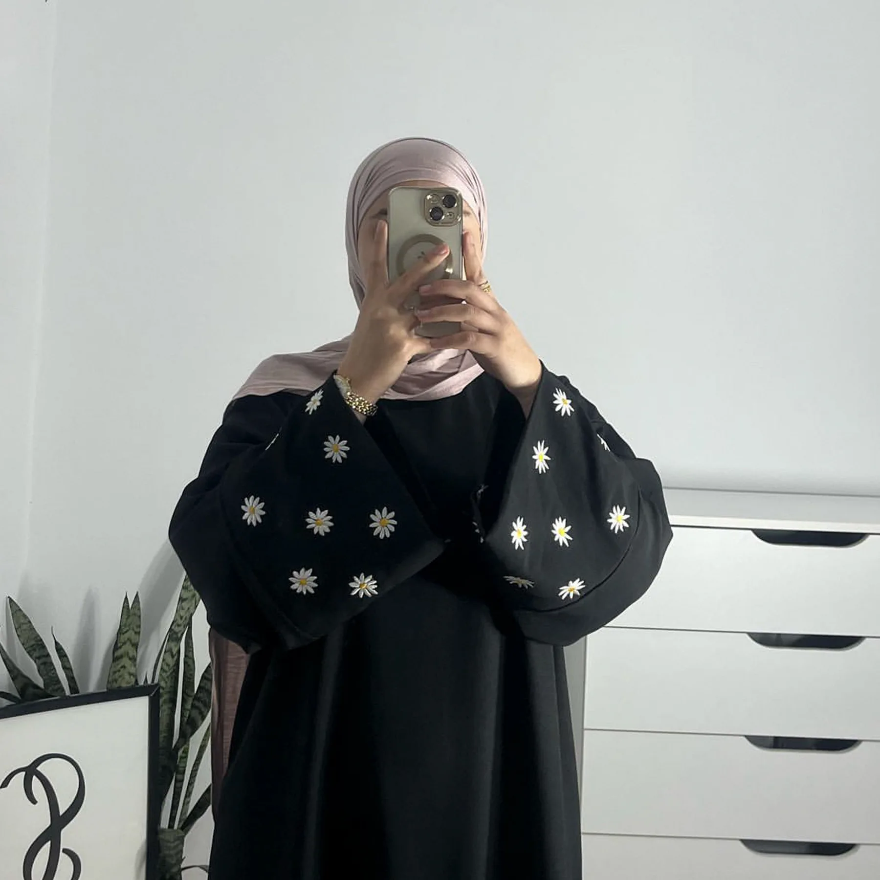 Eid muçulmano turquia vestidos para mulheres jalabiya pequena margarida bordado ramadan marrocos dubai robe abayas kaftan islam vestidos