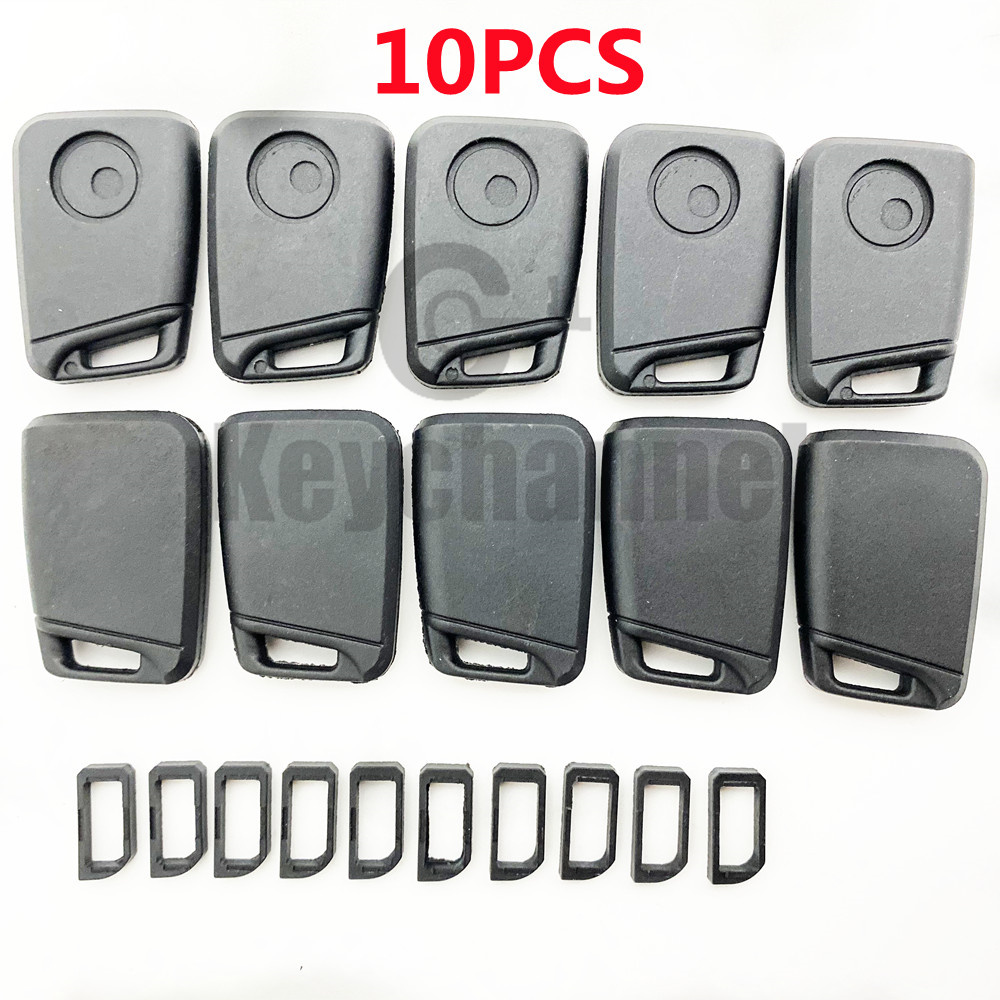Keychannel 10 pièces transpondeur clé coque voiture clé puce boîtier MQB clé étui pour Golf MK6 MK7 Passat Tiguan Jetta GTI Sokda Seat Leon