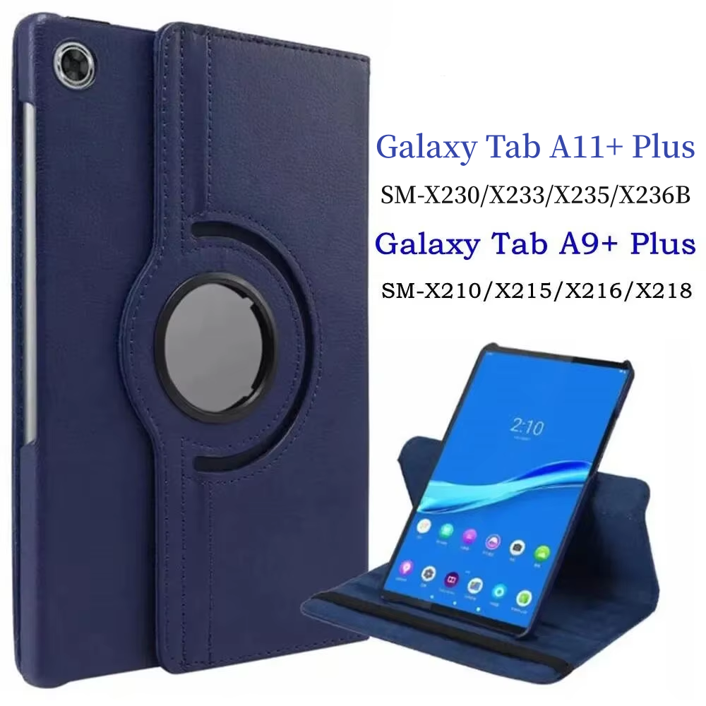 Casing untuk Samsung Galaxy Tab A9 Plus 11” Penutup Tablet SM-X210/X215/X216/X218 untuk Galaxy Tab A11 2025 Kulit Berputar 360 Derajat