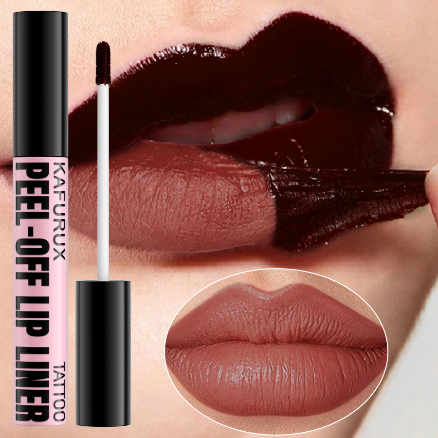 7 colores Peel Off Lip Stain Reveal larga duración impermeable tinte de labios rosa a prueba de transferencia taza antiadherente maquillaje Natural brillo de labios