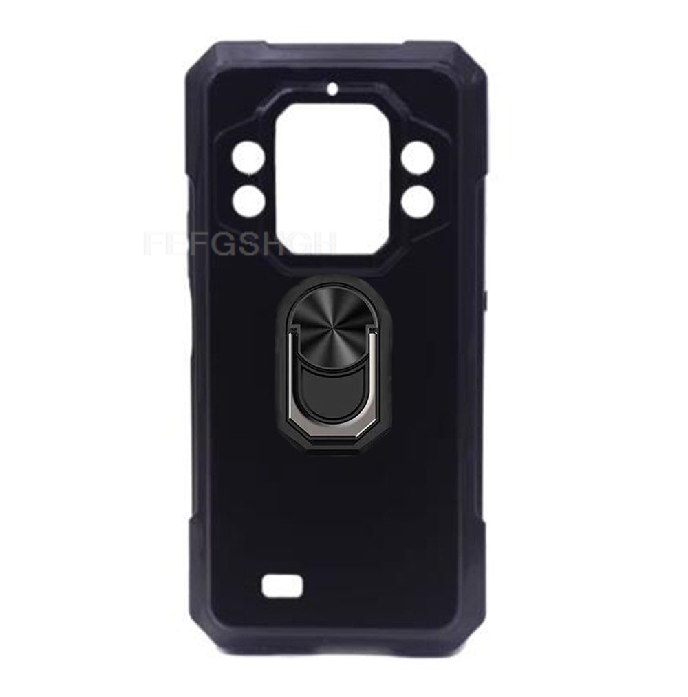 For Cubot KingKong X 6.58" 2024 KingKongX Back Finger Ring Soft TPU Silicone Case For Cubot KingKong X Bracket Phone Cover