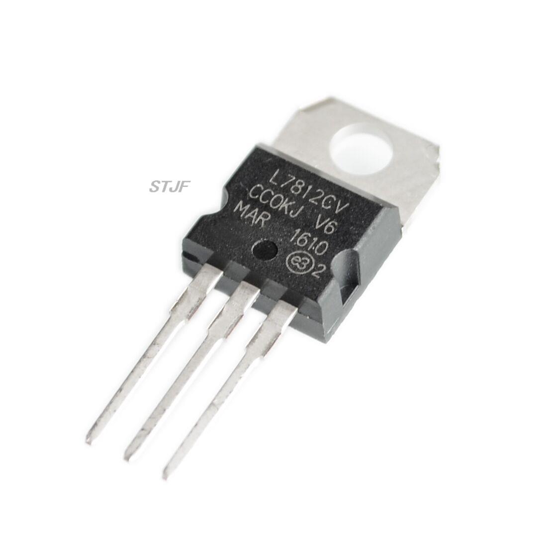 10 Uds L7812CV TO-220 L7812 LM7812 7812 reguladores de voltaje positivo