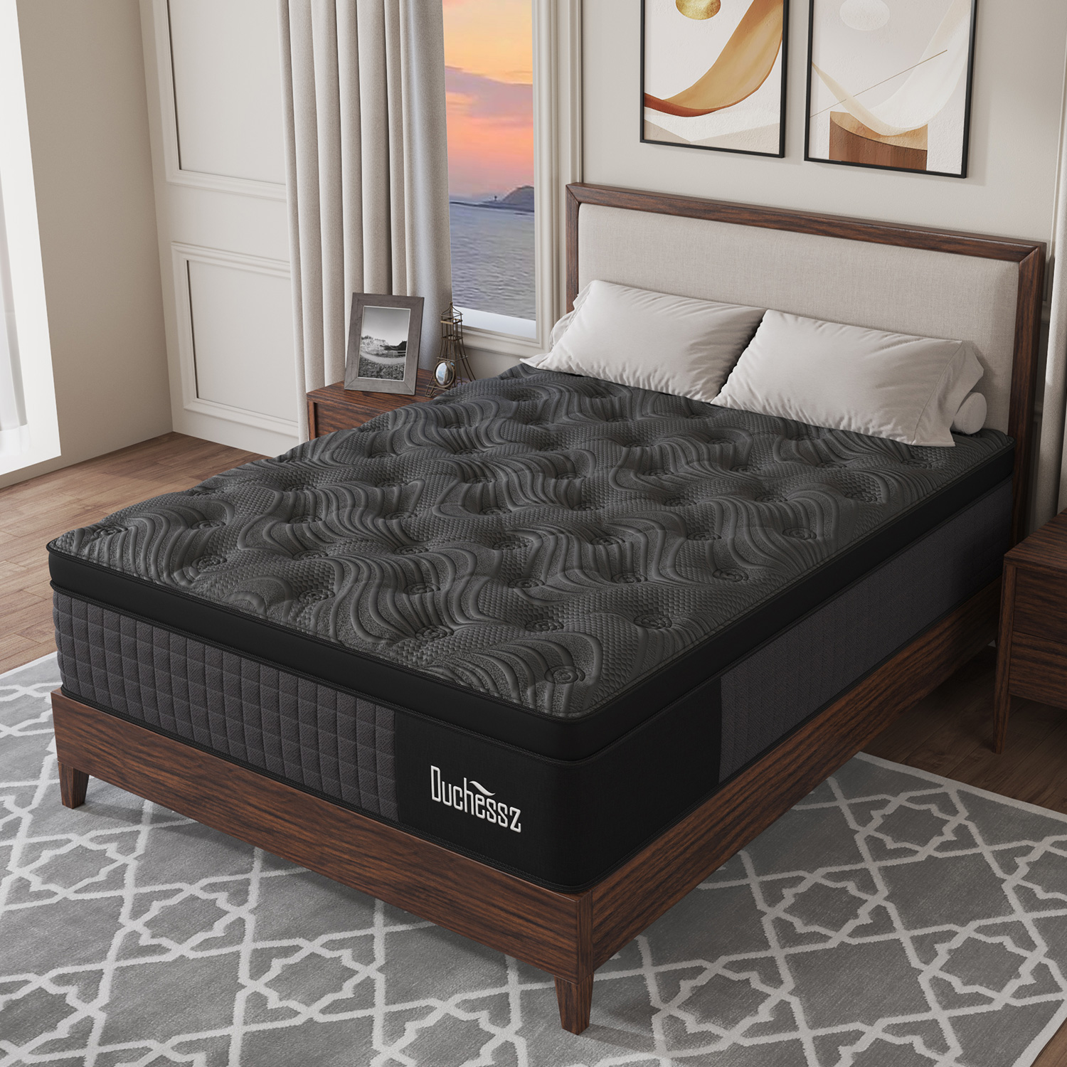 10"12"14" Twin Full Queen King Size Gel Memory Foam Pocketvering Hybride Matras in een doos Medium Stevig