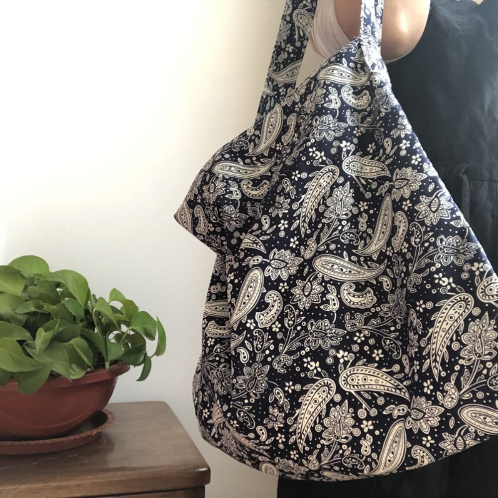 Tragbare Baumwolle Einkaufstasche Banda nna Print offene Tasche Handtaschen wieder verwendbare Hochleistungs-Bücher Tasche Reise