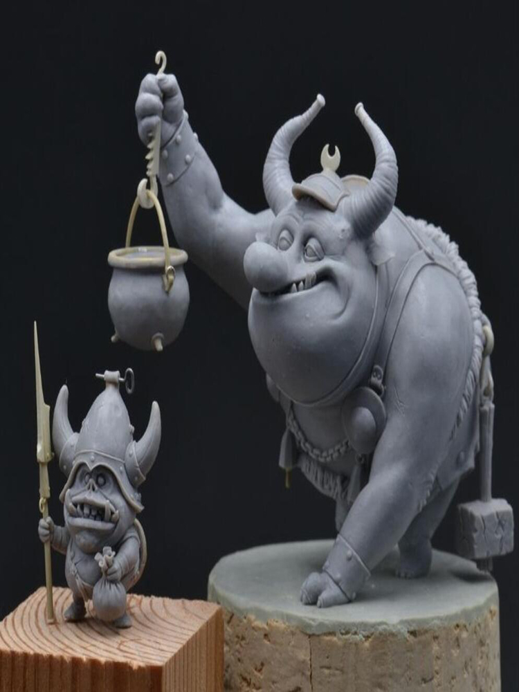 Kit de construction de figurines non peintes en résine, modèle de support d'officier, soldat fantastique ancien, non assambré, 1/32, 54mm