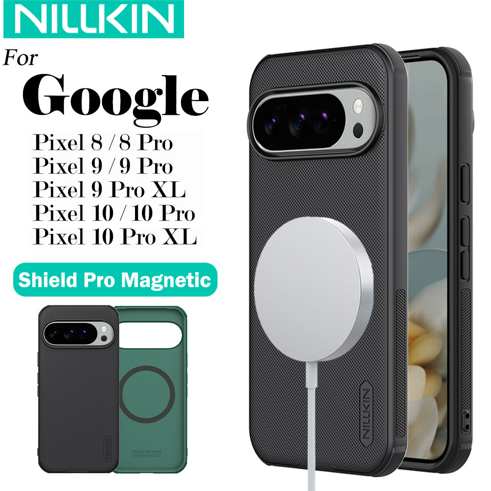 Nillkin para Google Pixel 10 Pro XL Pixel 9 Pro XL Pixel 8 Pro funda de teléfono magnética mate antihuellas cubierta trasera a prueba de golpes
