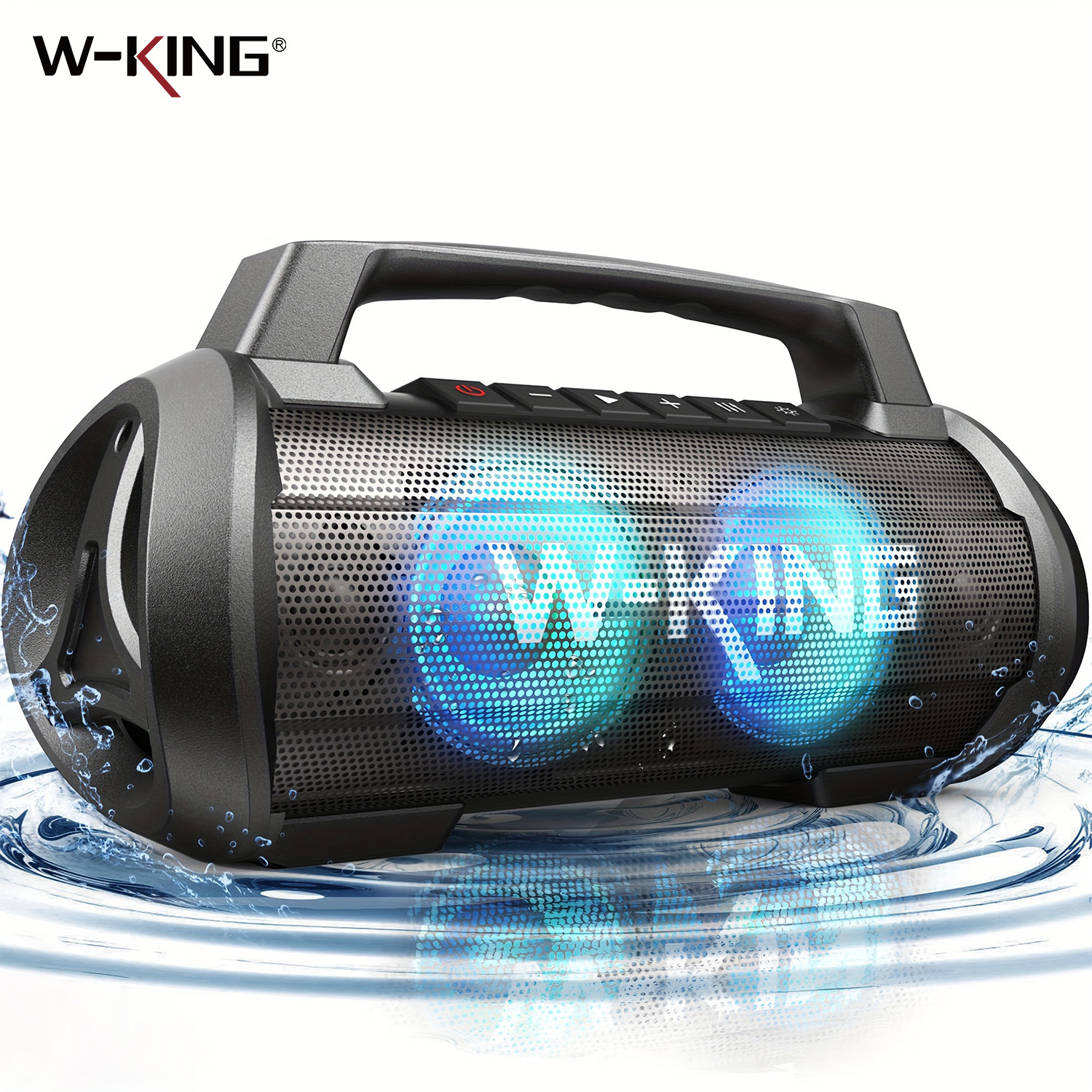W-KING 70W RMS przenośny głośnik Bluetooth, głośnik bezprzewodowy IPX6 wodoodporne głośniki Bluetooth z subwooferem/podwyżeniem basowym