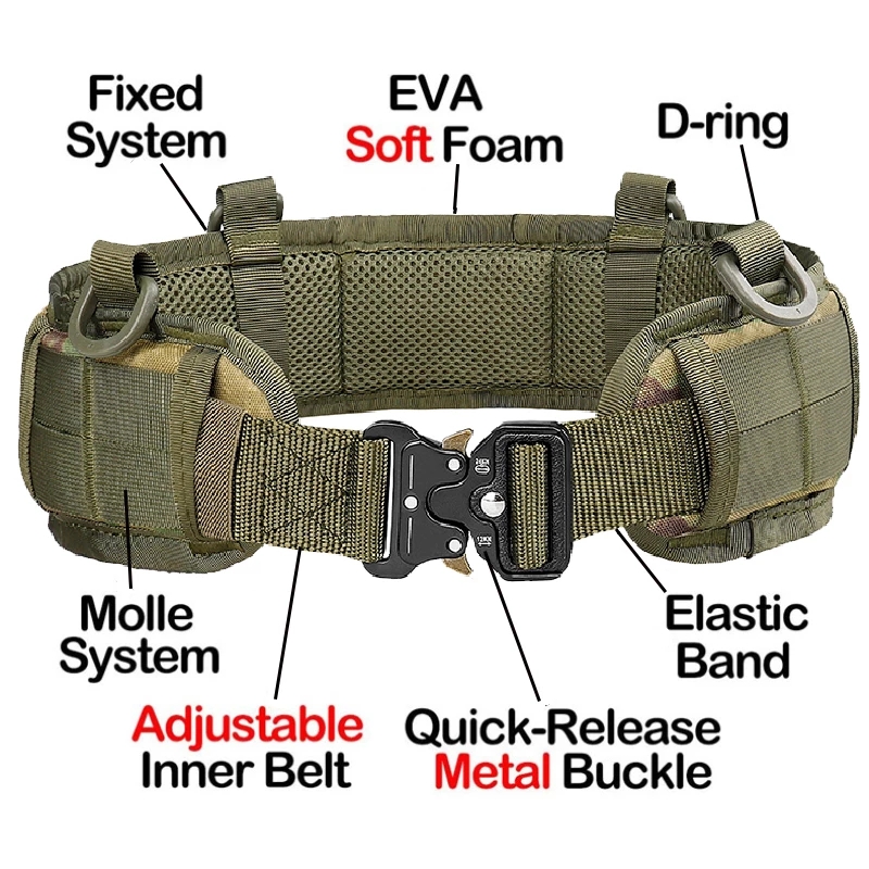 Véritable ceinture tactique à dégagement rapide, ceinture militaire d'extérieur en métal véritable Nylon, accessoires de sport, ensemble de ceintures pour hommes et femmes