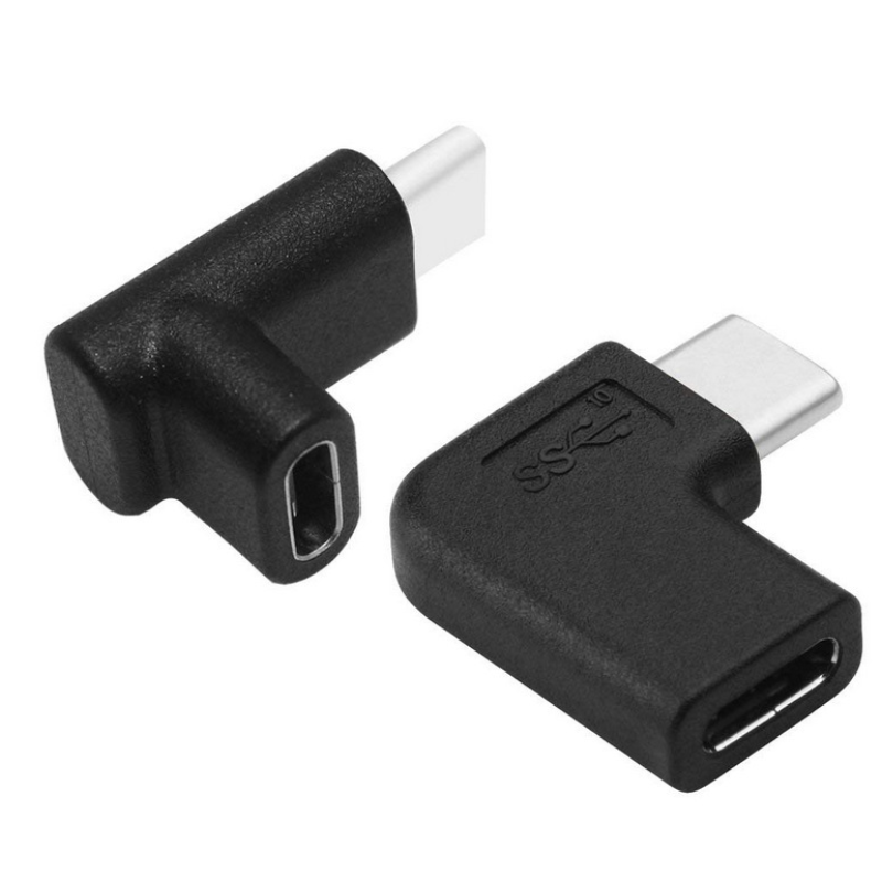90-stopniowy kątowy konwerter USB 3.1 typu C męski na żeński Adapter USB-C do przenośnego złącza Samsung Huawei Smart Phone