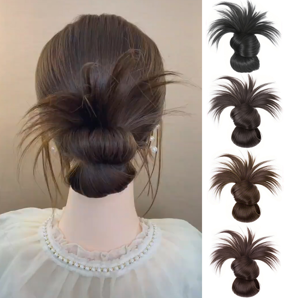 Chignon synthétique basse en queue de cheval, effet naturel et volumineux, avec pince à griffes, pour femmes, accessoire capillaire pour usage quotidien