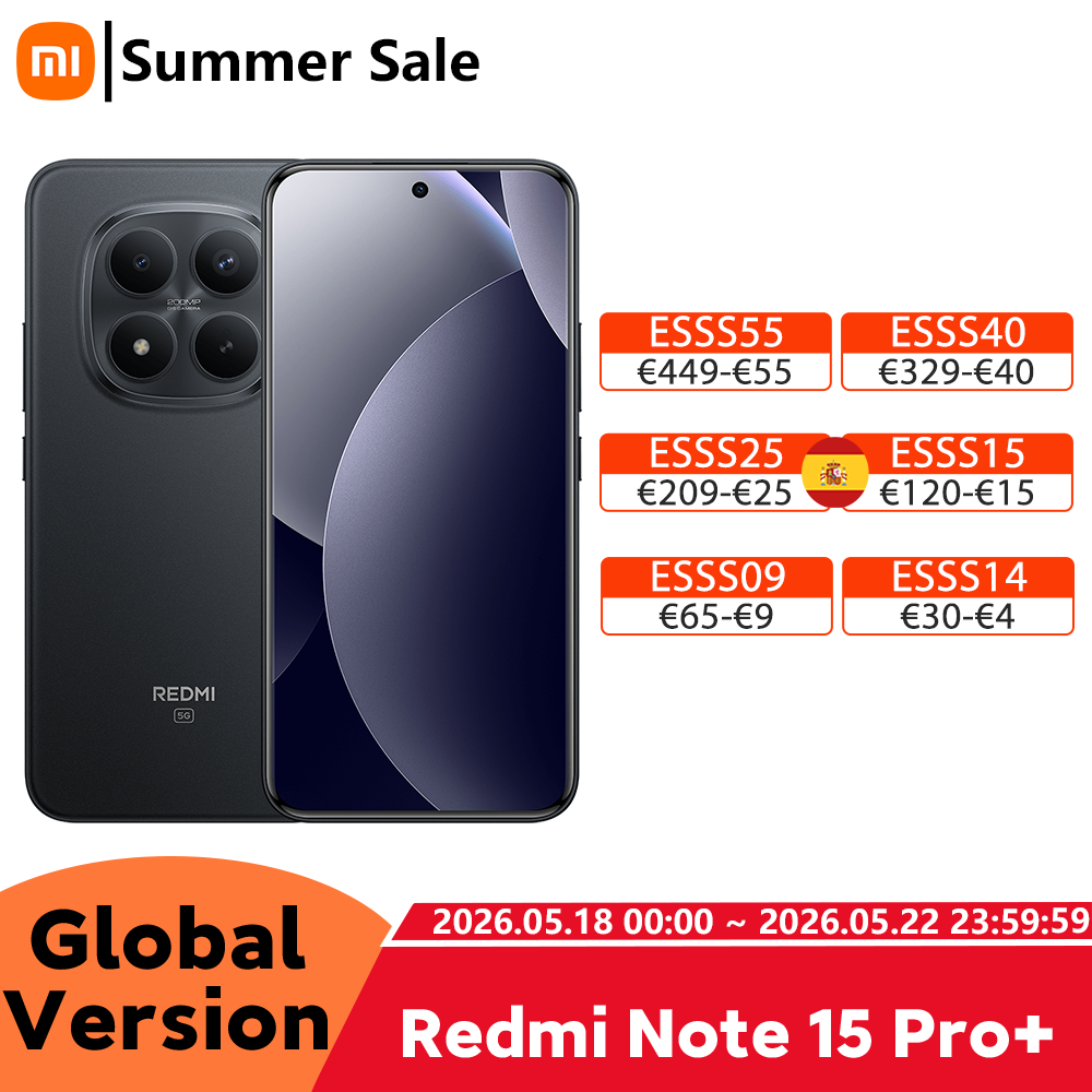 Smartphone Redmi Note 15 Pro+ Versão Global Bateria de 6500mAh 100W Snapdragon 7s Gen 4 Câmera Principal de 200MP OIS Celular Xiaomi