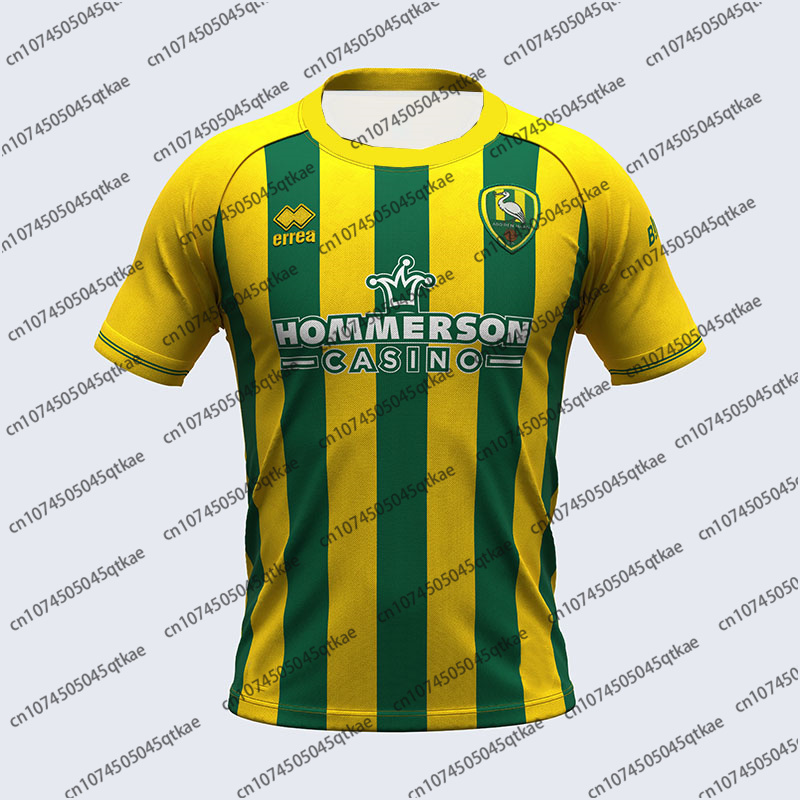 Ado Den Haag 24/25 Home Football Jersey Summer Women Men Breathable Quick Drying Training TShirts Unisex Loose Fitness Tops