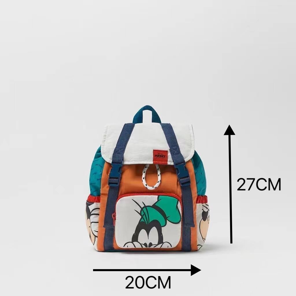 2023 nova bolsa infantil disney pato donald mickey mouse impressão dos desenhos animados mochila infantil pele de náilon cores contrastantes mochilas escolares