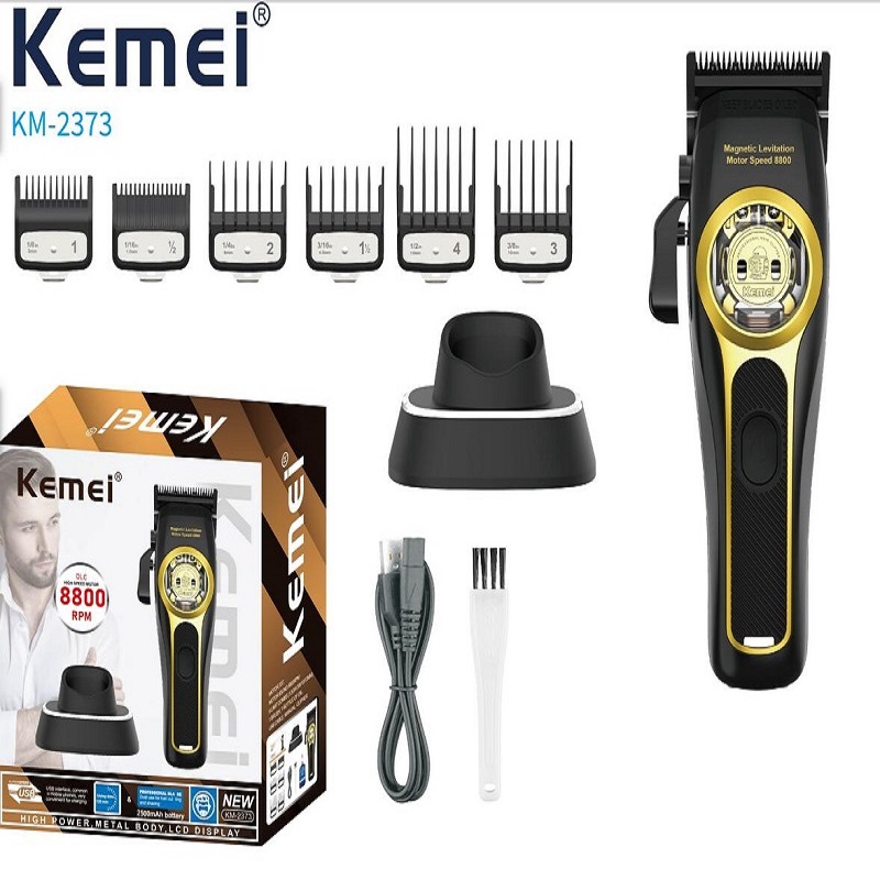 Kemei Professionelle Haarschneidemaschine, magnetischer Levitationsmotor, 8800 U/min, Ladestation, Haarschneidemaschine, Herren-Haarschneidemaschine KM-2373